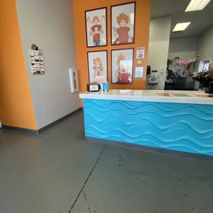 the front desk of a soda shop