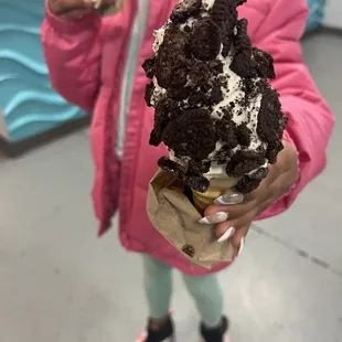The Kiddie Cone ($1.70)  vs the Large Cone ($3.25)