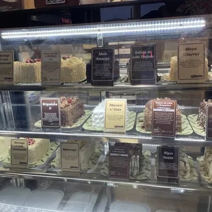 Cake selection on the day