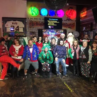 Christmas ugly sweater/pj night