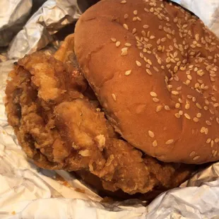 fried chicken sandwich, uber eats