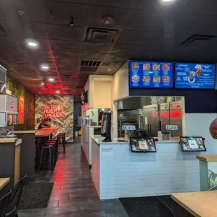 Counter service. Small dining area.