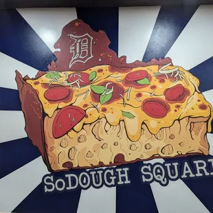 Sodough Square logo near the entrance
