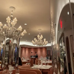 the dining room of a restaurant