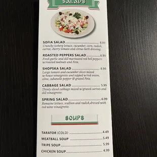 Salad and Soup Selection