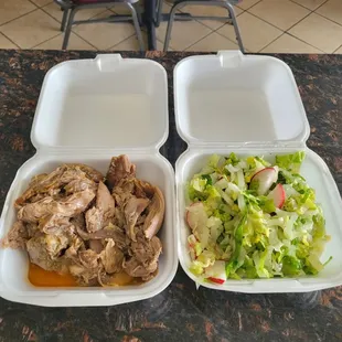 Roasted lamb and spring salad ready to go