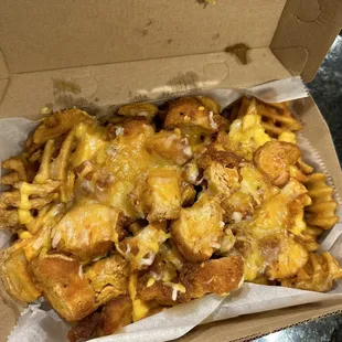 Buffalo Chicken Waffle Fries