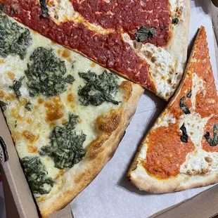 Spinach Dip SLICE, Margherita SLICE, Vodka SLICE