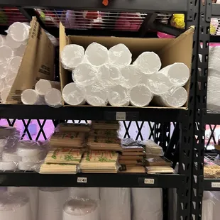 Styrofoam supplies and skewers