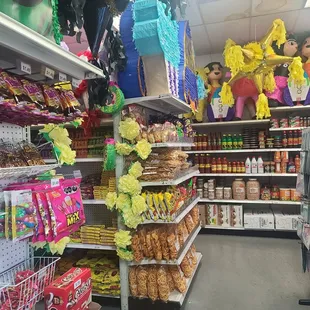 Mexican snacks, candy and condiments for your party needs.