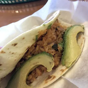 Rice &amp; Avocado Taco