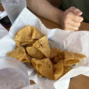 Homemade chips. Just like I've had them in Mexico!