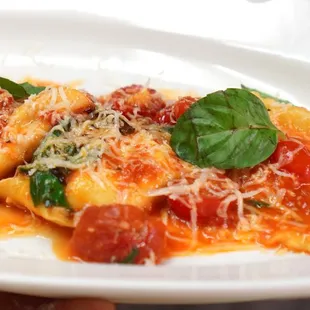 a plate of ravioli