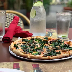 The spinach and mushrooms some best add ons.