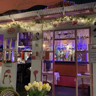 View from my table... little cubbies for those who want privacy