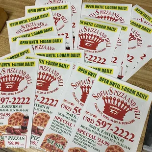 17 takeout menus that appeared in my mailbox today.