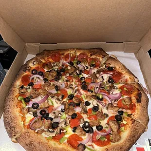 a pizza in a box