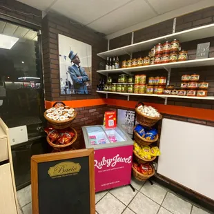 the inside of a restaurant