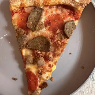 Pepperoni, sausage, and Canadian bacon/ham