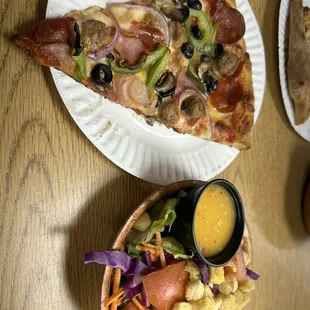 Lunch special pizza and salad