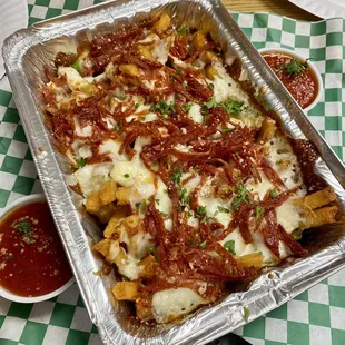 Pizza fries! So good