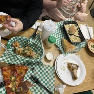 Pasta very good. Pizza and wings not so much.