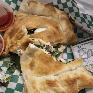 Sofi&apos;s Calzone - half was soggy and it had no flavor. Terrible. Wouldn&apos;t order again.