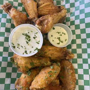Wings- tajin w/lime and habanero w/pineapple.