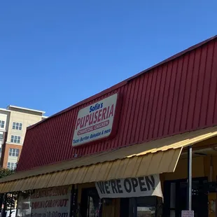 the front of the restaurant