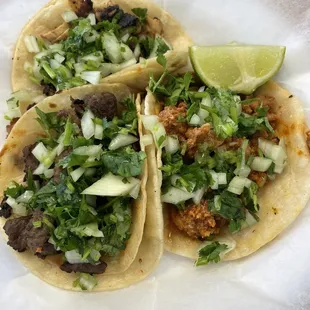 Carne Asada, Chorizo, Pollo
