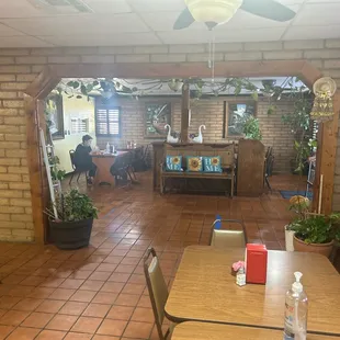 the dining area of the restaurant