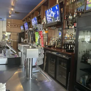 the bar area