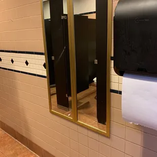 Full length mirror in the women&apos;s restroom, yes!