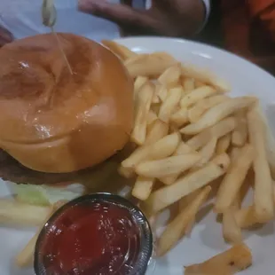 Impossible Burger and Fries