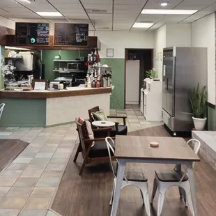 the kitchen and dining area