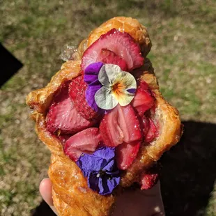 Strawberry pie croissant