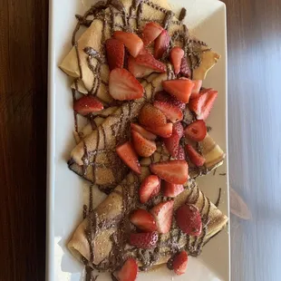 BALKAN CREPES with added strawberries