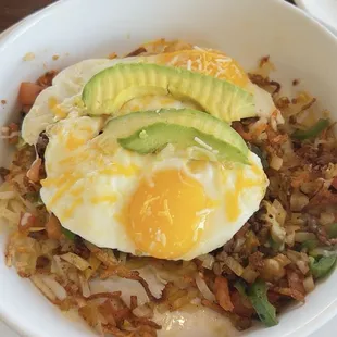 Thin layer of skillet.