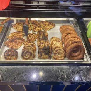 Assortment of savory baked items