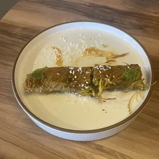 Pistachio and philo dessert whose name I can't remember