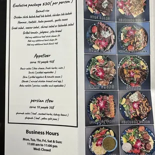 menu, crepes