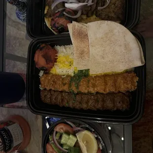 Beef and chicken lula and beef Kebob