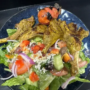 Lamb chops and