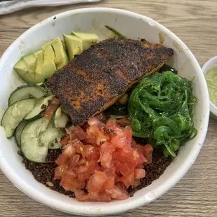 DESIGN YOUR OWN WARM BOWL with BLACKENED SALMON