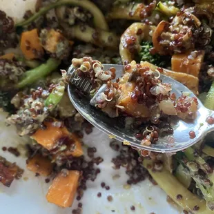 a spoon full of food