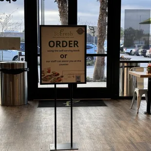 The menu was outside as well to look at