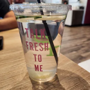 So fresh water