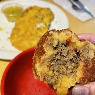 Potato filled with ground beef