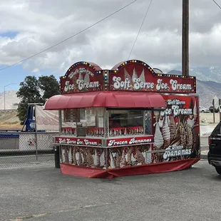 Soft serve Ice Cream hut located just west of the Cabazon Outlets.