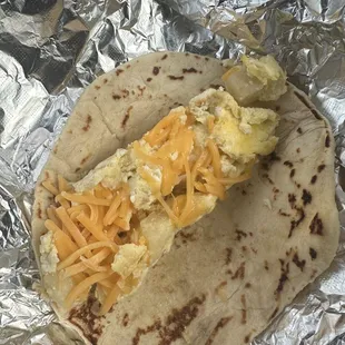 Potato egg and cheese